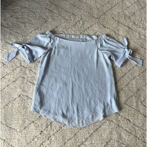 Aritzia Babaton Off The Shoulder Tie Sleeve Blouse Small